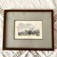 Small watercolor painting landscape Brittany Arzon signed
