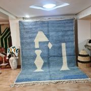 Tapis BeniOuaren Moderne Bleu 300x200 cm