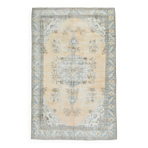 6x10 Pale Orange & Blue Vintage Rug 192x314Cm SK 21428