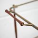 Wood and brass rolling dessert trolley, bar cart, server, trolley, 1950 Cesare Lacca for Arredoluce.