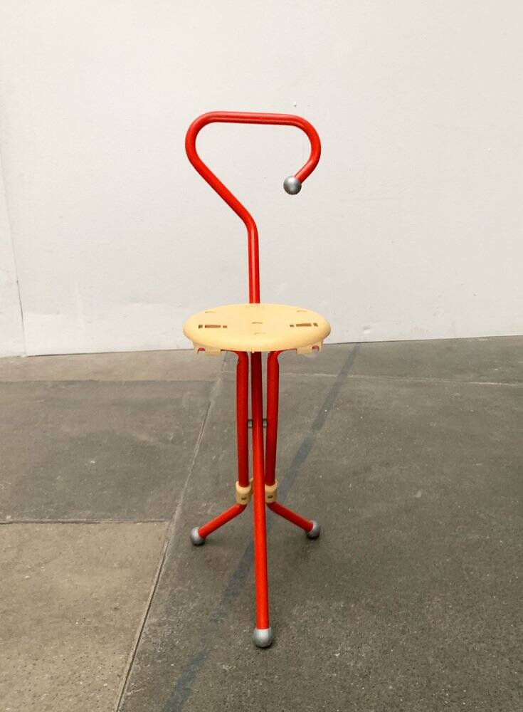 Postmodern Italian folding stool Ulisse by Ivan Loss for Sandrigarden, 1980s.