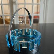 glass and hammered metal pocket emptier