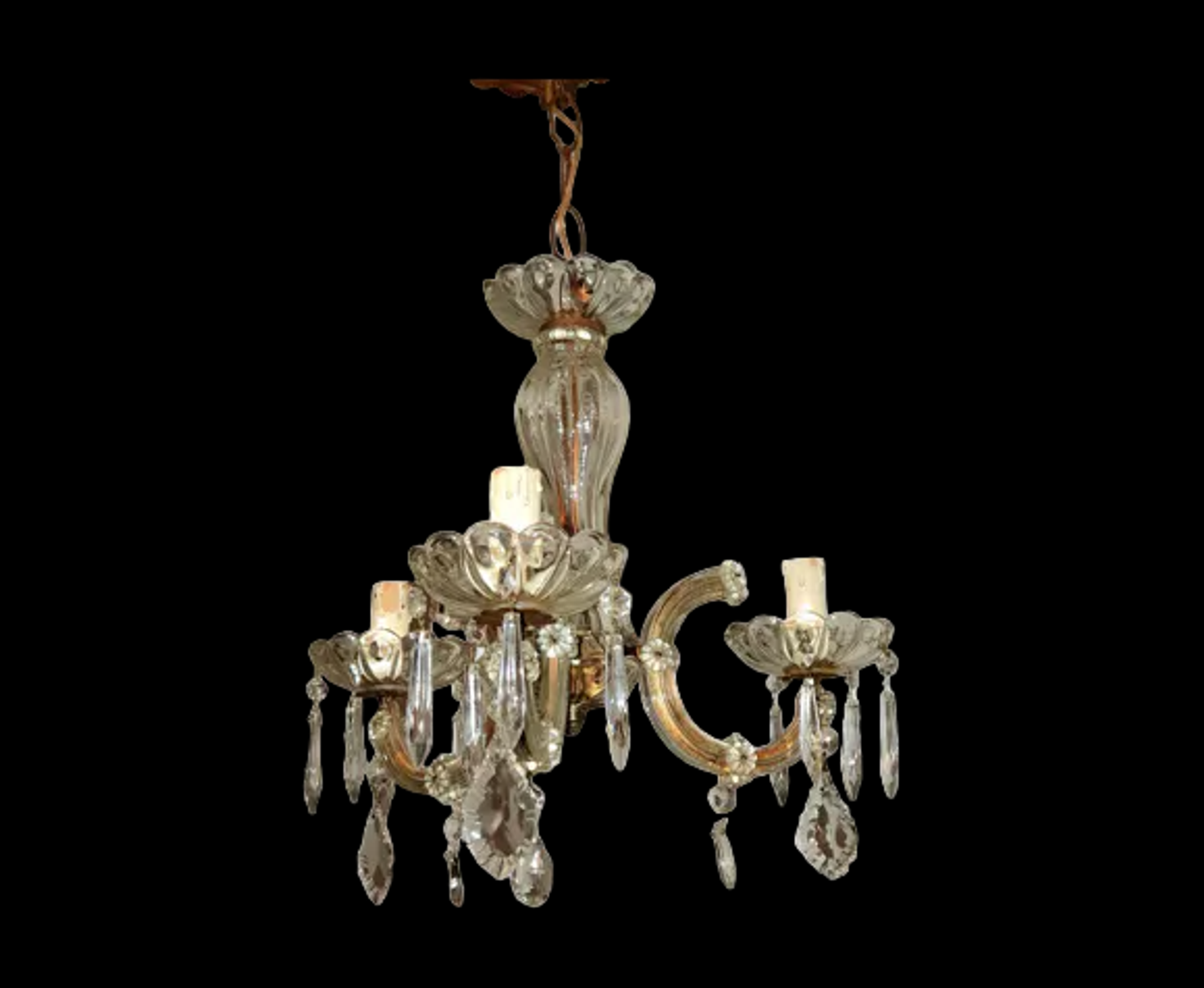 Lustre Murano a 3 feux 1940
