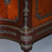 Louis Buffet in Walnut 19th Century with Drawers, Marble and Bronze Ornaments