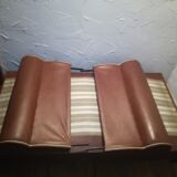 2-seater vintage fawn skai