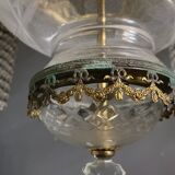 Antique italian liberty chandelier lamp, 1930s