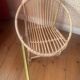 Vintage 1970s rattan children's chair