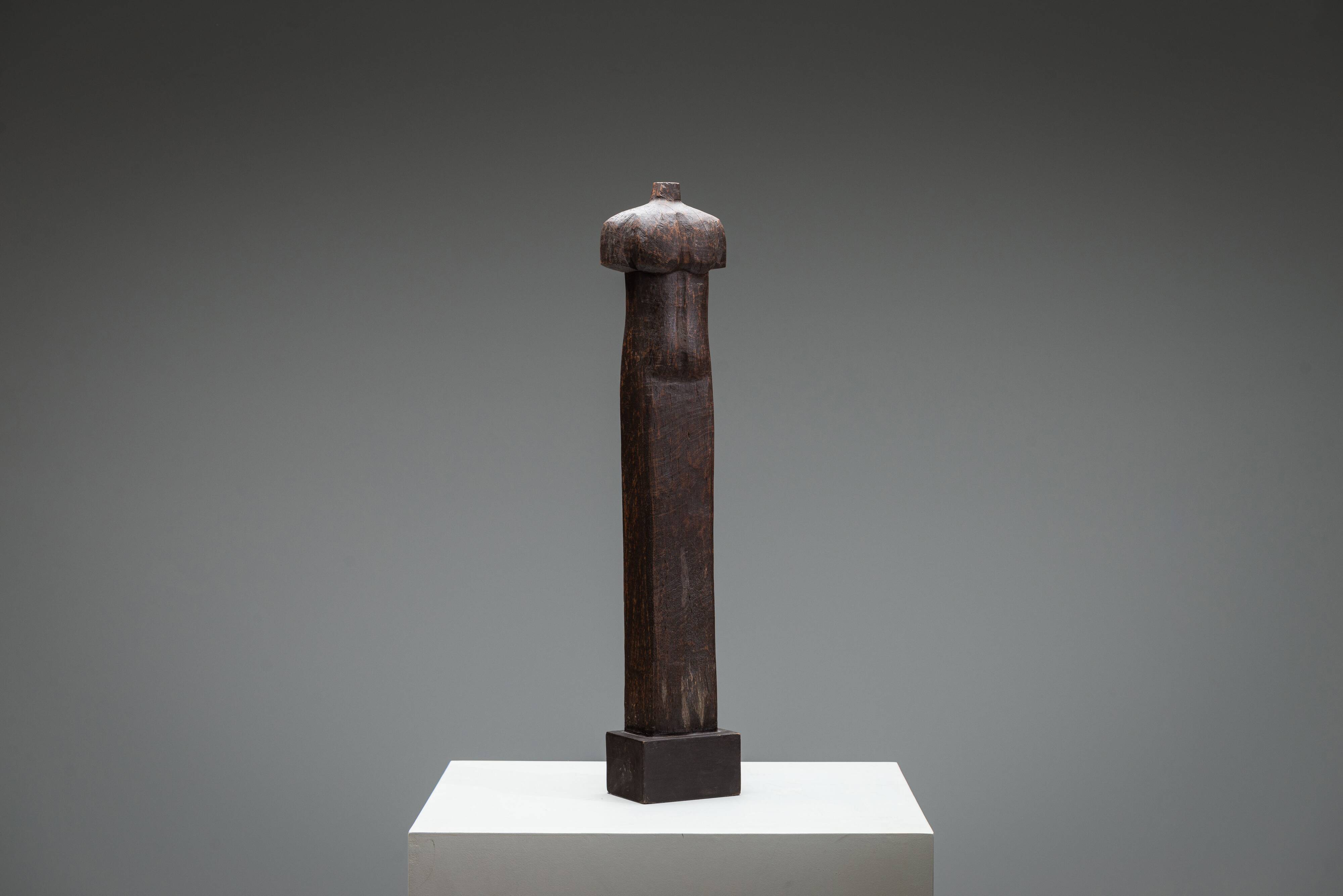 Abstract solid wood torso