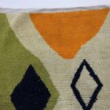 Handmade natural wool rug size 150 x 250 cm