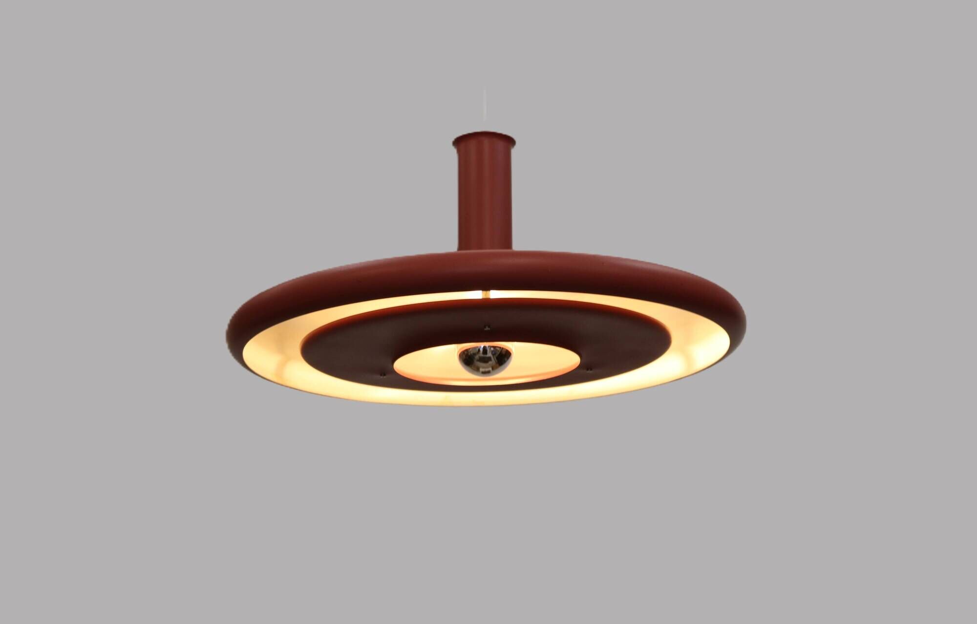 Pink XL Fog & Morup Optima Pendant Lamp: Hans Due Design, Denmark 1970s