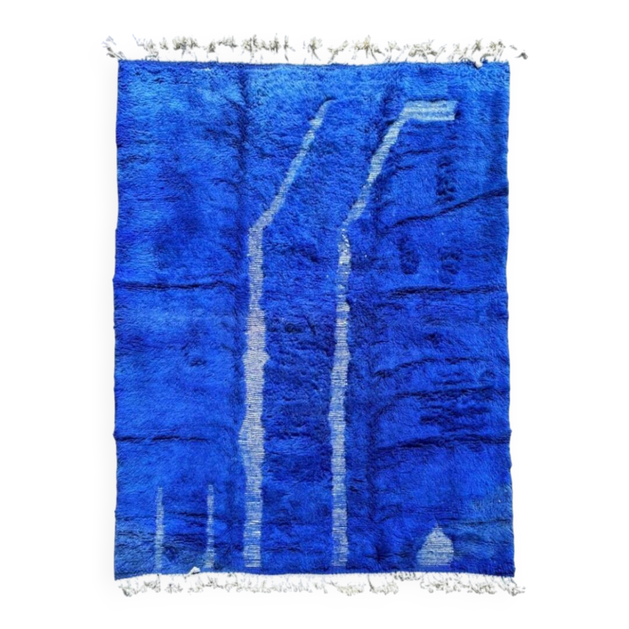 Blue Moroccan rug in wool 250/150cm