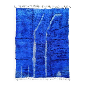Blue Moroccan rug in wool 250/150cm