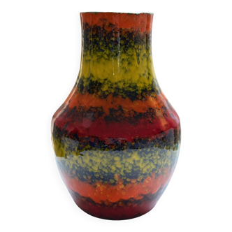 Vase en céramique multicolore