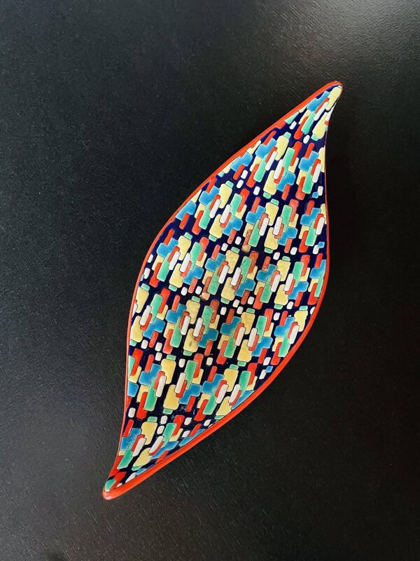 Coupe émaux de Longwy mosaïque Maurice-Paul Chevalier