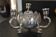 Silver-plated metal flower spike candlestick