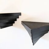 Pair of 1960s wall lights in perforated metal in the style of Mategot