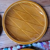 6 assiettes à dessert en barbotine Salins