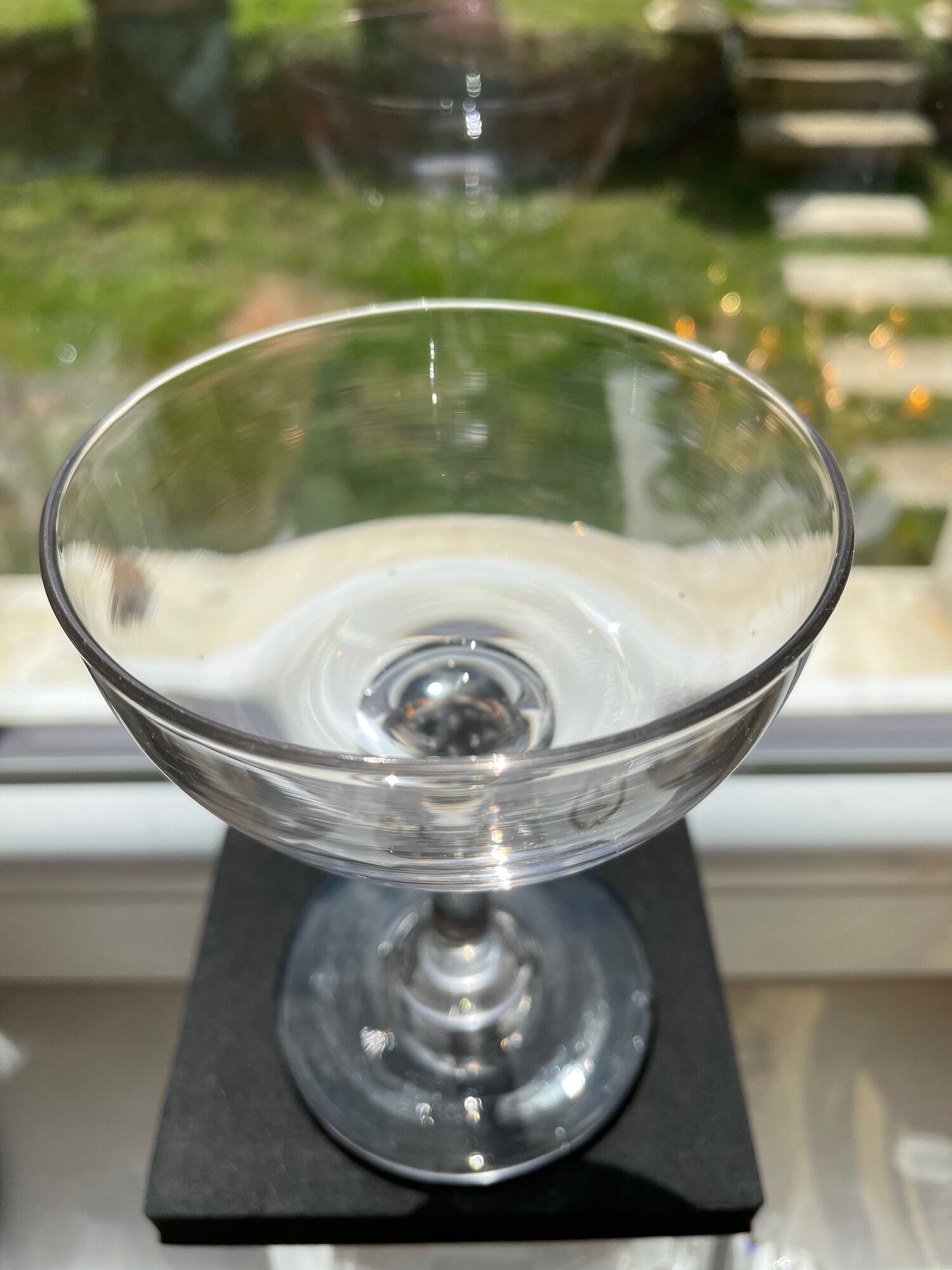 Lot de 6 coupes à champagne, Napoléon III, 1/2 cristal soufflé et taillé