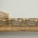 6 coupelles et le saladier verre vintage