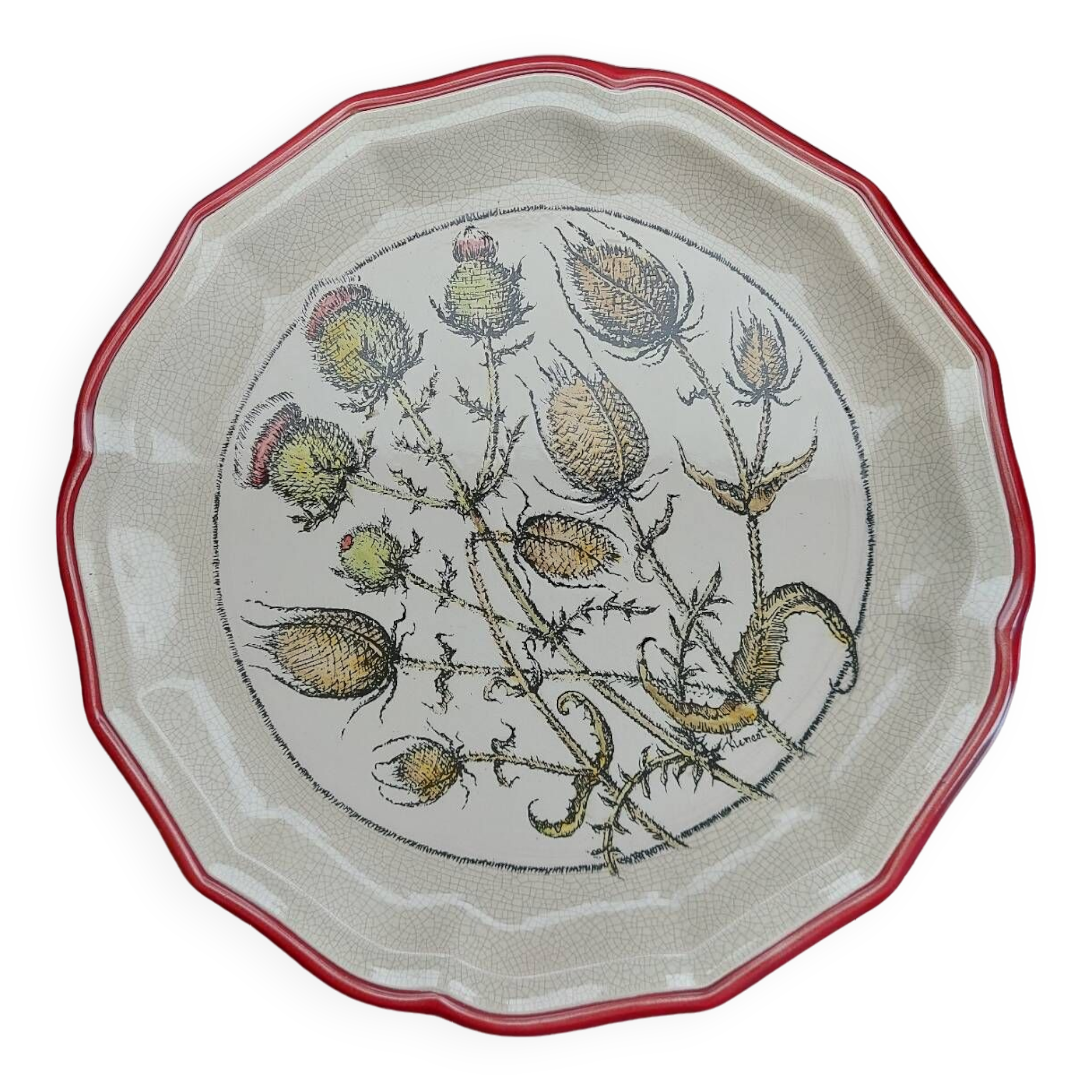 Longwy enameled decorative plate
