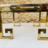 Pair of brass and glass side tables circa 70/80