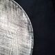 6 Flat plates in gray stoneware Crépuscule model