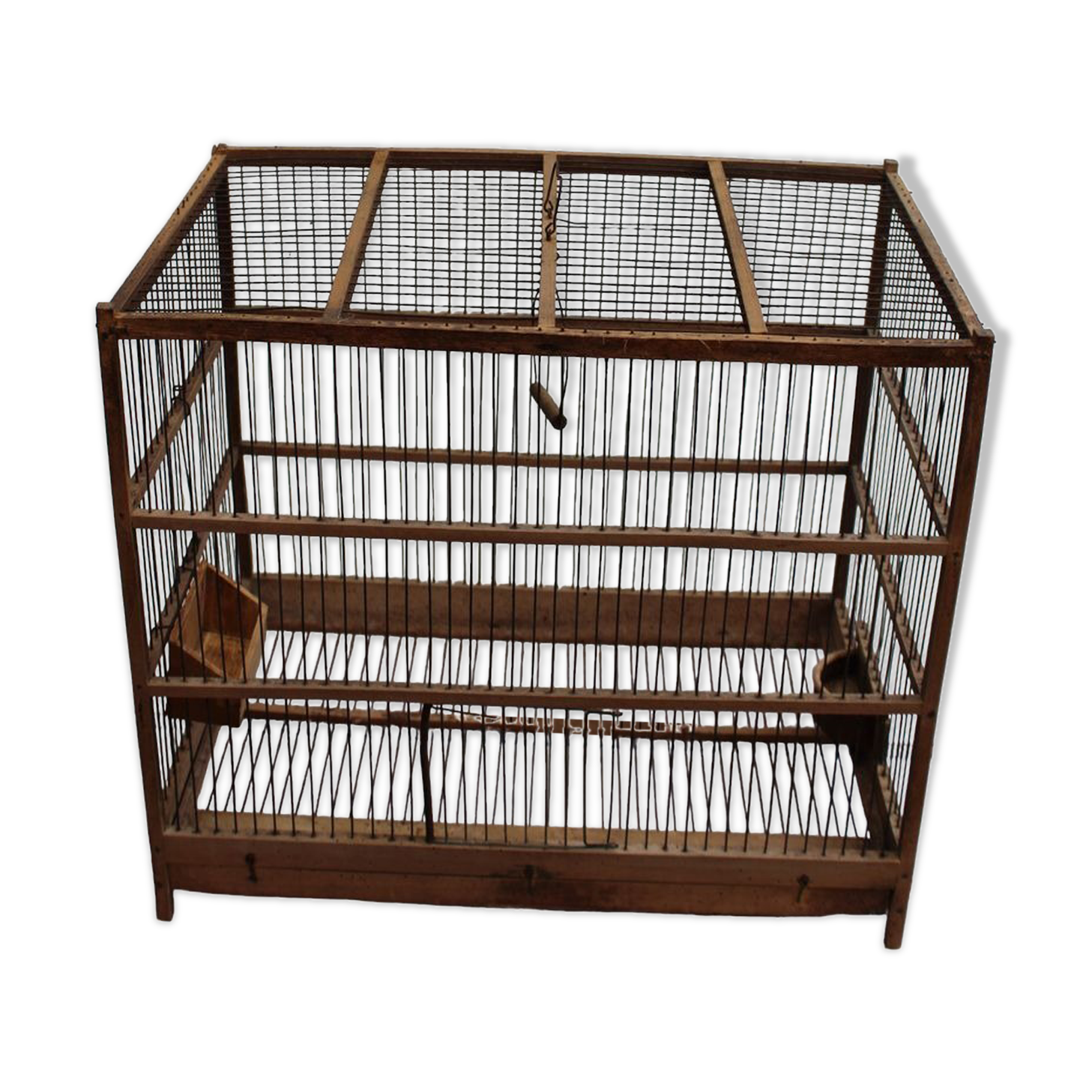 Old wooden bird cage