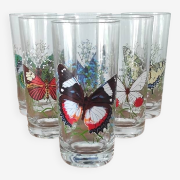 Série verre Papillon Vintage