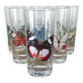 Série verre Papillon Vintage