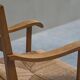 Oscar Degeyter armchair, solid wood, rush, 1942