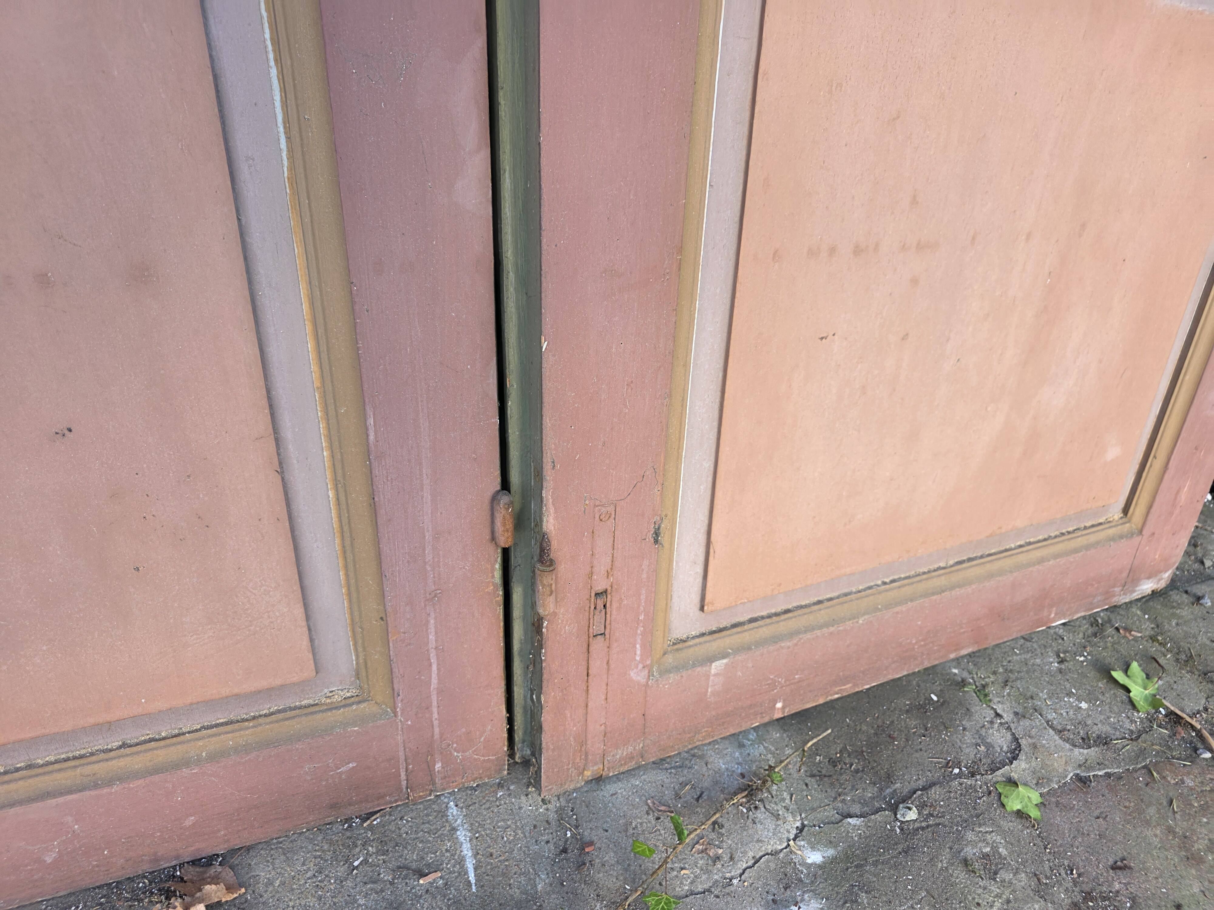 4 Art Nouveau partition doors + transom