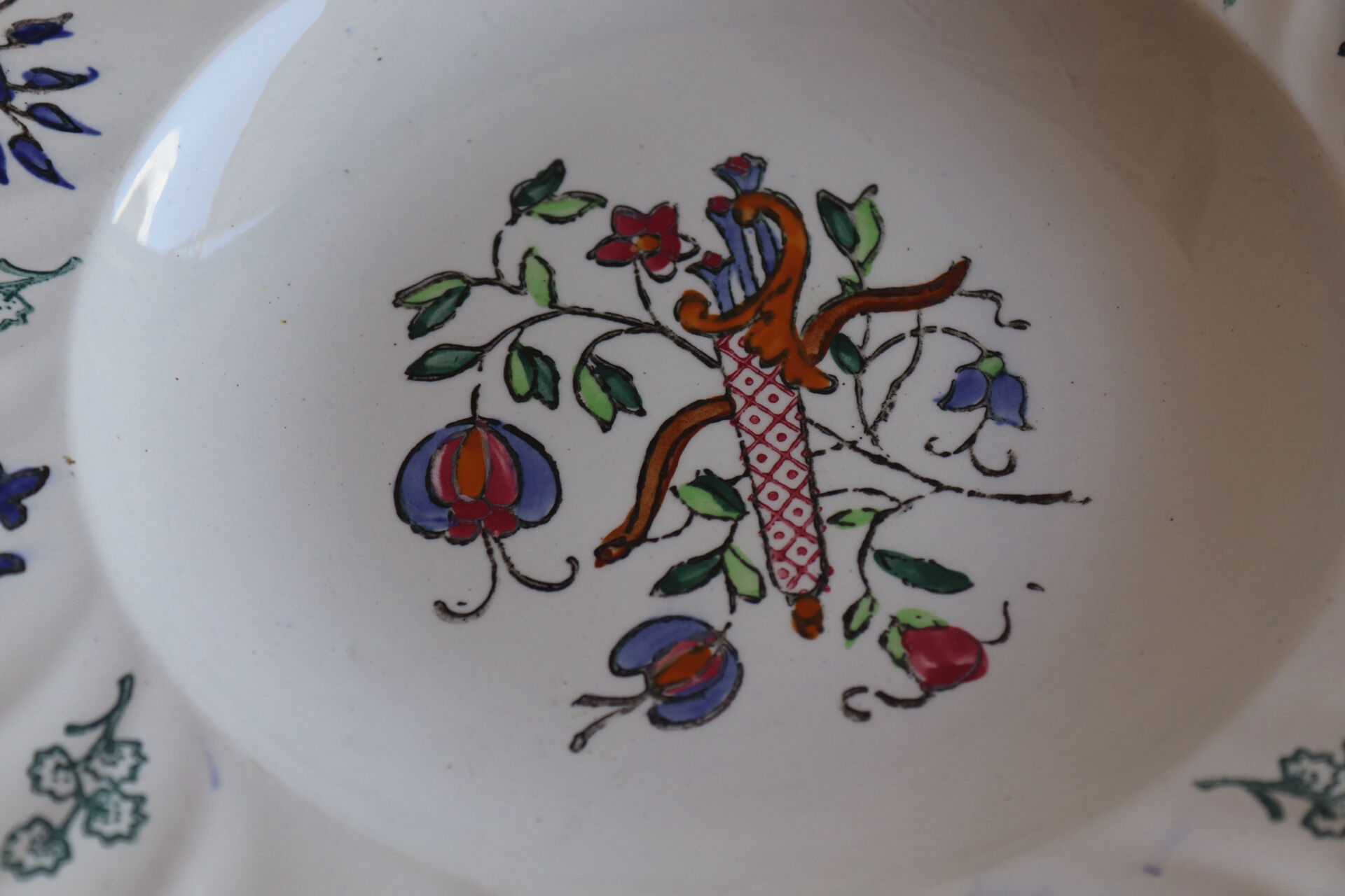 Set of 6 Longwy plates model Rouen