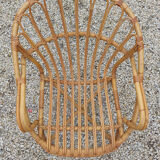 Rattan armchair 70'S