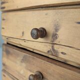 Rustic Primitive Natural Pine Small Apothecary Chest, 1940s