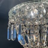 Lustre corbeille en cristal de bohème