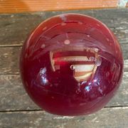 Vintage 1970s Murano Red Bubble Glass Ball Vase Soliflore