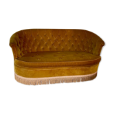Old gold toad bench