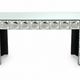 Silver mirrored console with curved tiles – 150 cm