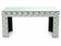 Silver mirrored console with curved tiles – 150 cm