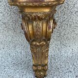 Wall lamp console in gilded wood