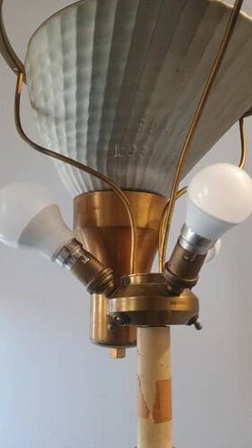 Floor lamp Table lamp signed Malabert house 1930 Art Deco DLG rings Quinet