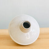 White enamelled terracotta vase