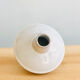 White enamelled terracotta vase