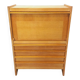 Vintage Guillerme and Chambron secretary desk in solid oak from the 50s and 60s