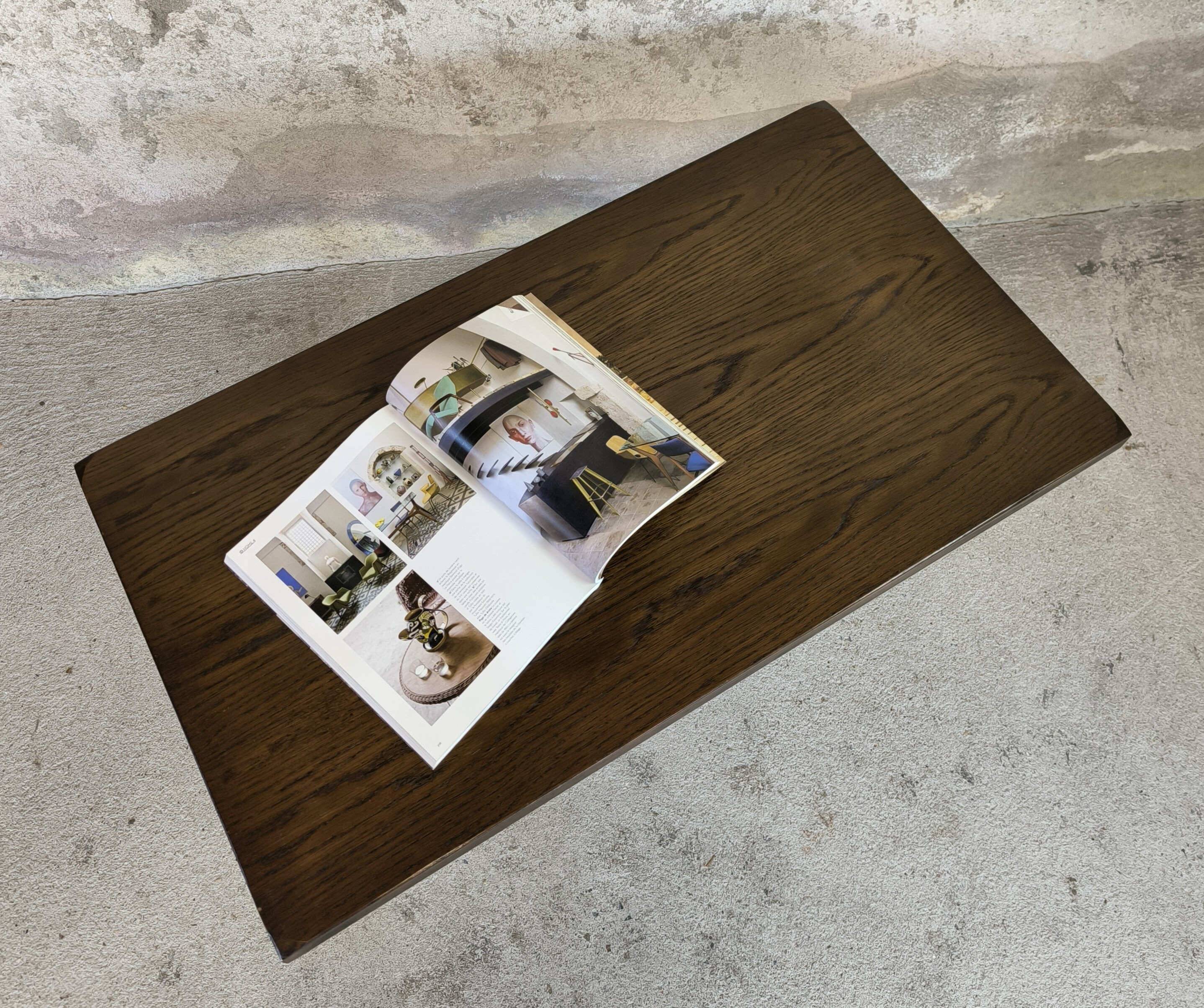 Vintage coffee table with turned wood legs
