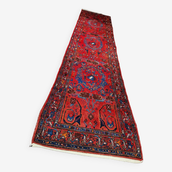 Tapis Persia Hamadan,  laine sur coton, 114/490 cm