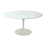 Table 137 cm Tulip Vintage by Eero Saarinen for Knoll Calacatta marble