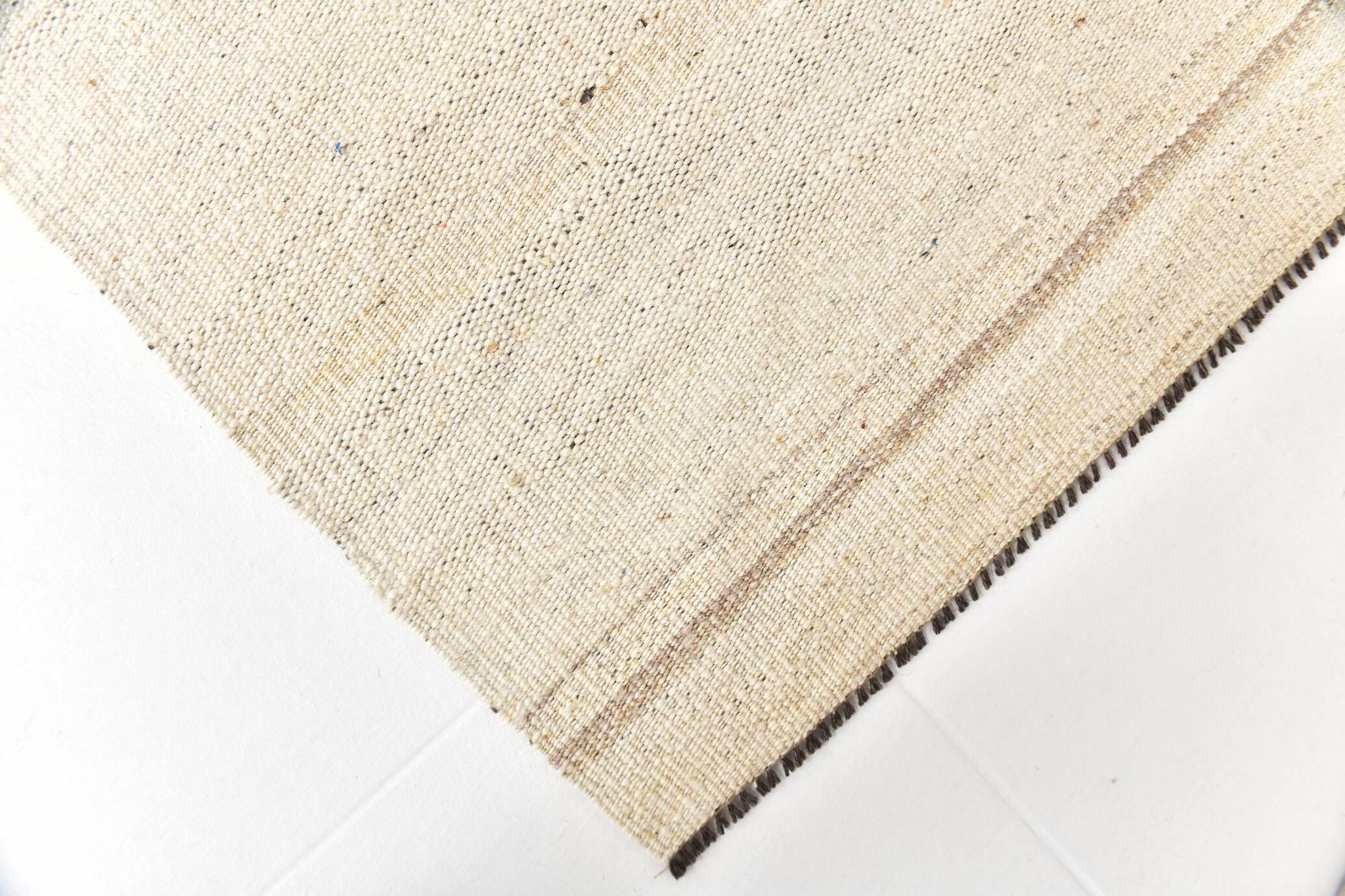 9x11 Beige & Light Brown Handwoven Kilim Rug For Living Room, 262x338 Cm