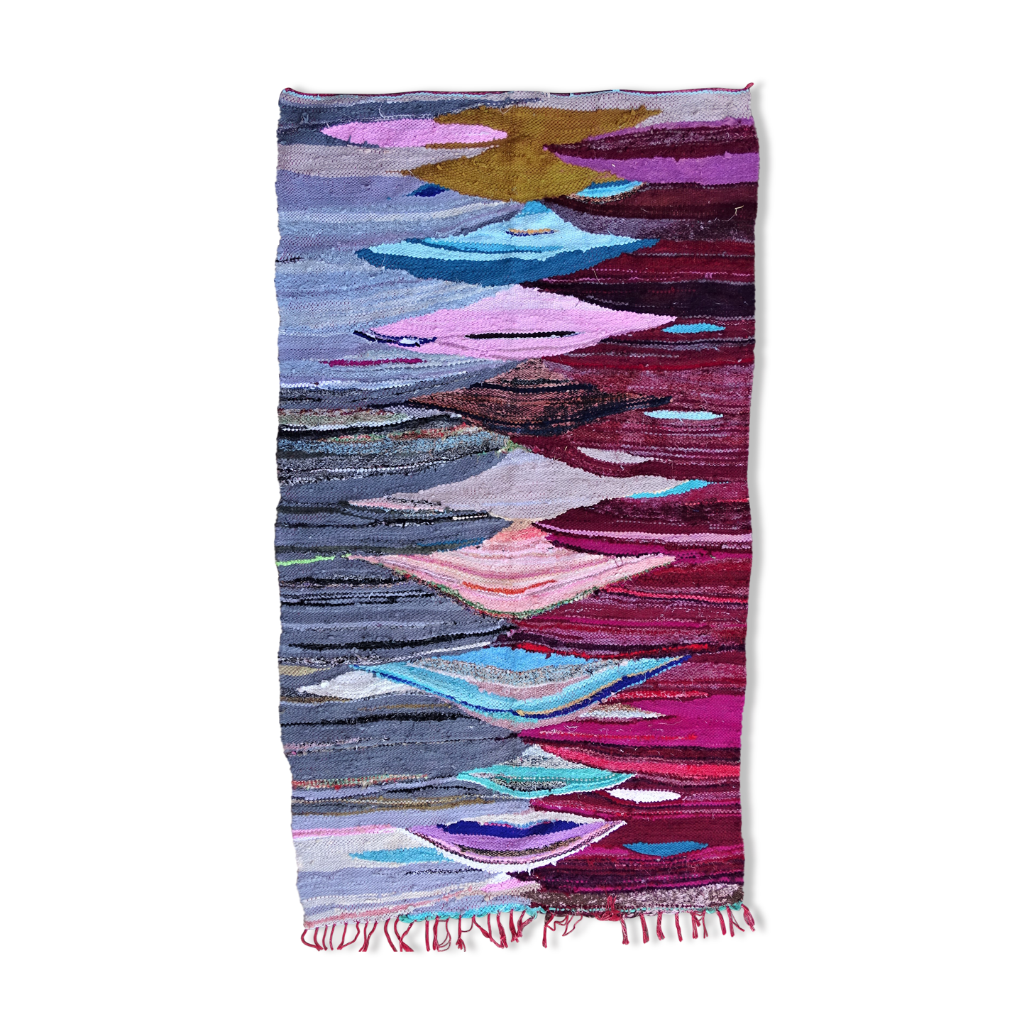 Moroccan Berber carpet kilim boucherouite 240X135 cm