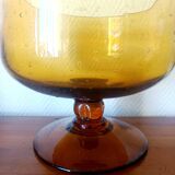 Large bubble glass centrepiece bowl Biot 25 cm